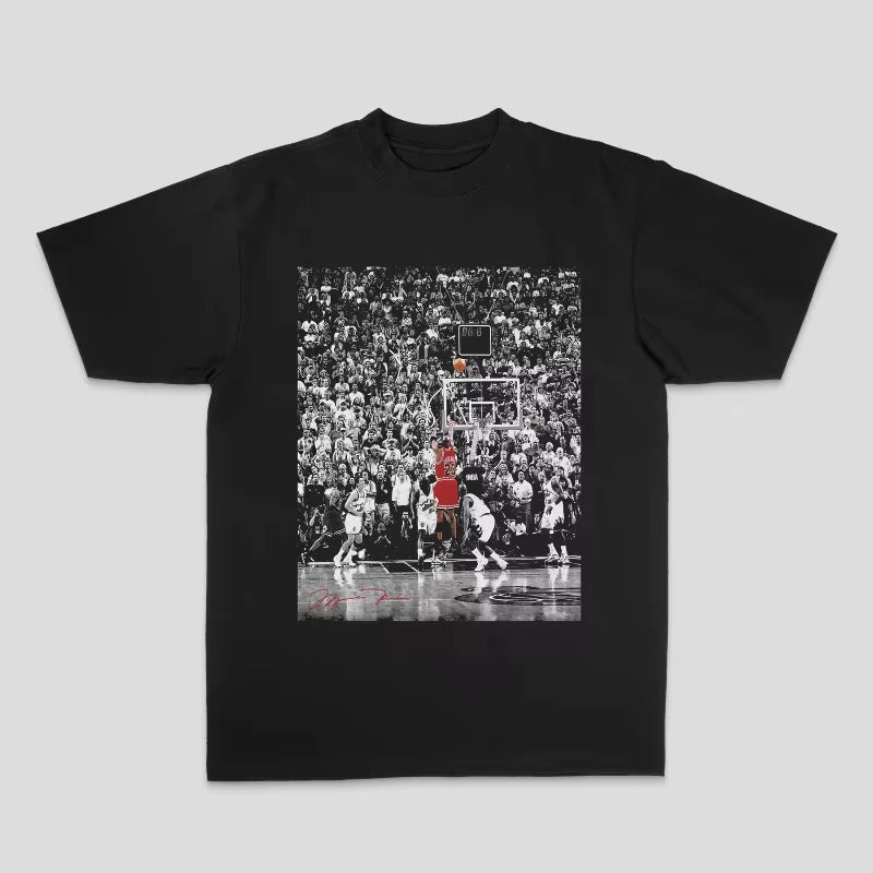 1.0 2025 Michael Jordan American Men's and Women's Loose Cotton Direct Spray Summer Loose Short Sleeve Oversized T Shirt
