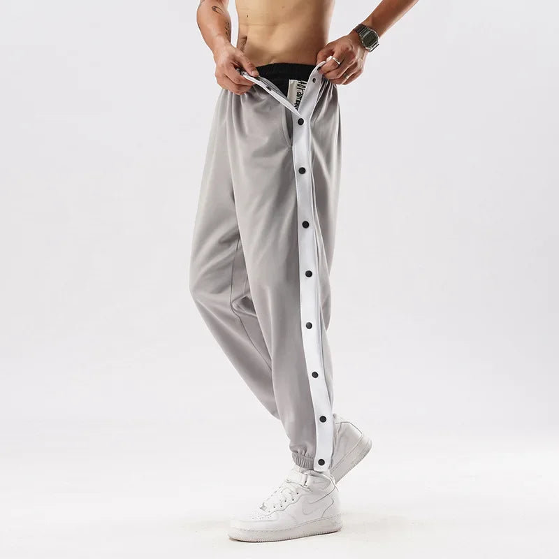 2.0 Sports Breasted Mens Pants Summer Thin Trendy Sweatpants Loose Tied Feet Training Seconds Take Off Basketball Pants