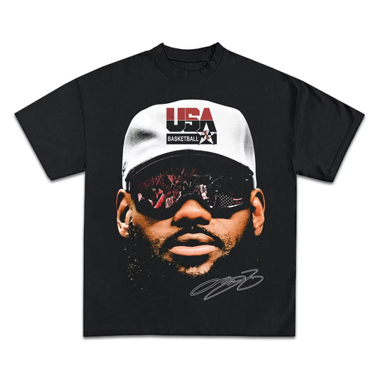 1.0 2025 LeBron James Basketball Star T Shirt Men Women Short Sleeve Cotton American Vintage Brand T-shirts Summer Tops Streetwear