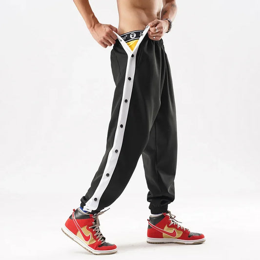 2.0 Sports Breasted Mens Pants Summer Thin Trendy Sweatpants Loose Tied Feet Training Seconds Take Off Basketball Pants