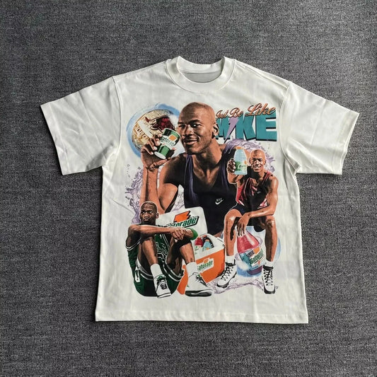 1.0 Streetwear Basketball Hip Hop Rapper Graphic T Shirt Men Vintage Oversized Cotton Short Sleeve Casual Loose Harajuku Tops