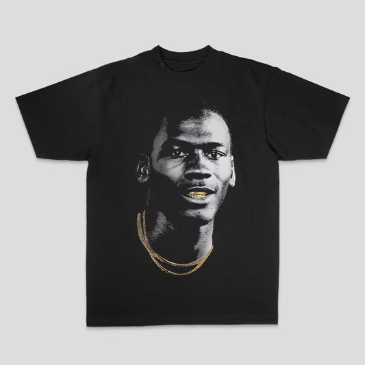 1.0 2025 Michael Jordan American Men's and Women's Loose Cotton Direct Spray Summer Loose Short Sleeve Oversized T Shirt